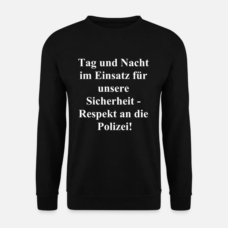 Polizei Dienstjubiläum Geschenk - Unisex Pullover - Schwarz