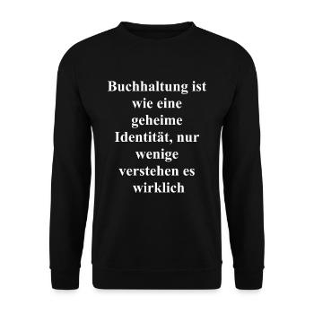 Cadeau de comptable de super-héros - Sweat-shirt Unisexe - noir - Devant - Alina (178cm) & Michal (187cm)