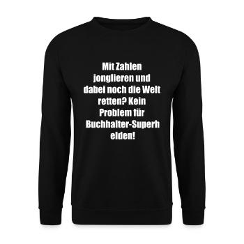 Cadeau de super-héros comptable - Sweat-shirt Unisexe - noir - Devant - Alina (178cm) & Michal (187cm)