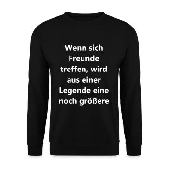 Legendary Gift - Unisex Sweatshirt - black - Front - Alina (178cm) & Michal (187cm)