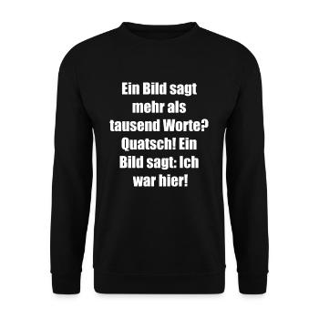 Photo Gift Idea - Unisex Sweatshirt - black - Front - Alina (178cm) & Michal (187cm)
