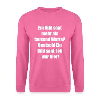 Foto-Geschenkidee - Unisex Pullover - Pink - Vorne