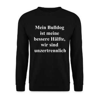 Fun gift for bulldog owners - Unisex Sweatshirt - black - Front - Alina (178cm) & Michal (187cm)