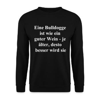 Bulldogs - Cadeau pour tous les amateurs de vin - Sweat-shirt Unisexe - noir - Devant - Alina (178cm) & Michal (187cm)