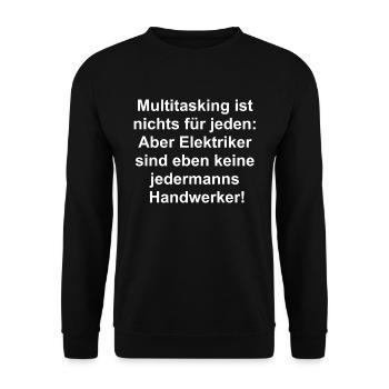 Cadeau multitâche d’électricien - Sweat-shirt Unisexe - noir - Devant - Alina (178cm) & Michal (187cm)