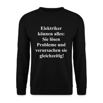 Cadeau d’électricien multitâche - Sweat-shirt Unisexe - noir - Devant - Alina (178cm) & Michal (187cm)