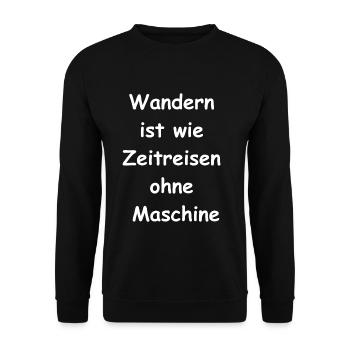 Cadeau de voyage dans le temps - Sweat-shirt Unisexe - noir - Devant - Alina (178cm) & Michal (187cm)