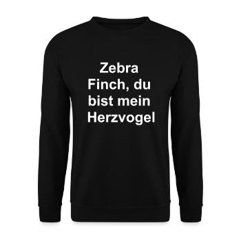 Liebevolles Geschenk für Vogelliebhaber - Unisex Pullover - Schwarz - Vorne - Alina (178cm) & Michal (187cm)