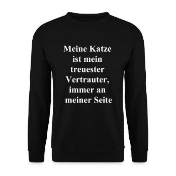 Loyal & Naughty - Cat Gift - Unisex Sweatshirt - black - Front - Alina (178cm) & Michal (187cm)