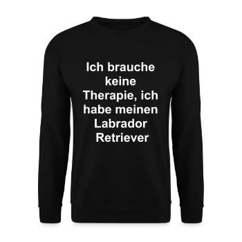 Labrador Therapy Gift - Unisex Sweatshirt - black - Front - Alina (178cm) & Michal (187cm)