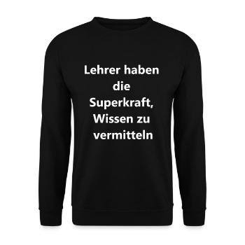 Leidenschaftlicher Lehrer Geschenk - Unisex Pullover - Schwarz - Vorne - Alina (178cm) & Michal (187cm)