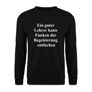 Passion Teacher Gift - Unisex Sweatshirt - black - Front - Alina (178cm) & Michal (187cm)