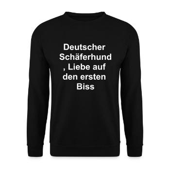 Geschenk für Hundefans - Unisex Pullover - Schwarz - Vorne - Alina (178cm) & Michal (187cm)