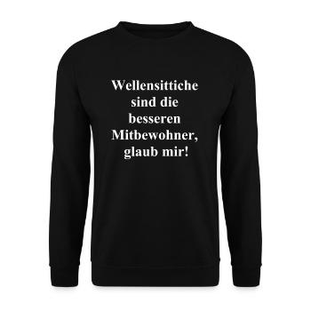 Cadeau parfait pour les colocataires - Sweat-shirt Unisexe - noir - Devant - Alina (178cm) & Michal (187cm)