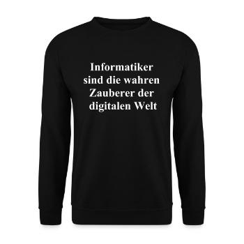 Magisches Geschenk für Informatik-Fans - Unisex Pullover - Schwarz - Vorne - Alina (178cm) & Michal (187cm)