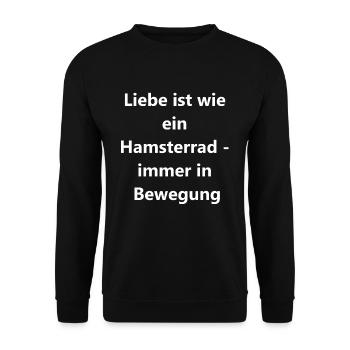 Funny hamster gift - Unisex Sweatshirt - black - Front - Alina (178cm) & Michal (187cm)