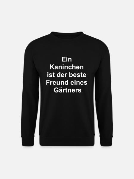 Gartenhase-Geschenk - Unisex Pullover - Schwarz