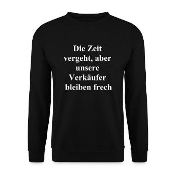 Personalisierte Geschenke für jeden Anlass - Unisex Pullover - Schwarz - Vorne - Alina (178cm) & Michal (187cm)
