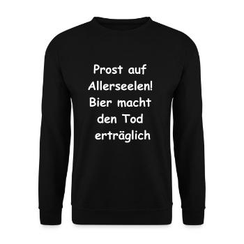 Bierliebhaber Geschenk - Unisex Pullover - Schwarz - Vorne - Alina (178cm) & Michal (187cm)