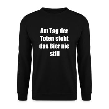 Allerseelen Geschenk - Unisex Pullover - Schwarz - Vorne - Alina (178cm) & Michal (187cm)