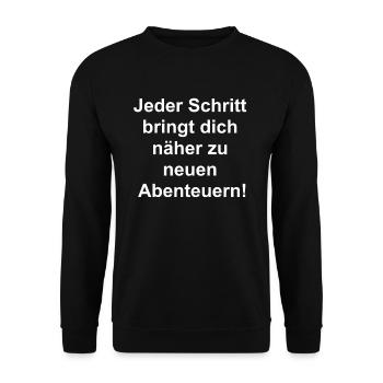 Wanderlust Geschenk - Unisex Pullover - Schwarz - Vorne - Alina (178cm) & Michal (187cm)