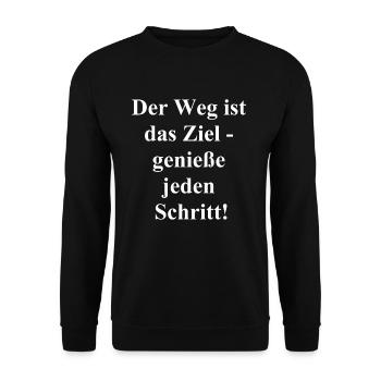 Wanderabenteuer Geschenk - Unisex Pullover - Schwarz - Vorne - Alina (178cm) & Michal (187cm)