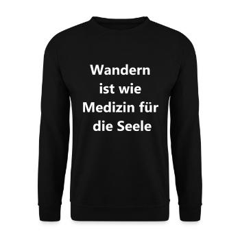 Wanderlust Geschenk - Unisex Pullover - Schwarz - Vorne - Alina (178cm) & Michal (187cm)