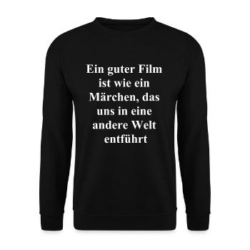 Märchenhafter Filmgenuss Geschenk - Unisex Pullover - Schwarz - Vorne - Alina (178cm) & Michal (187cm)