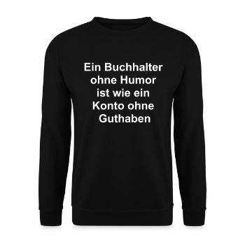 Lustiges Buchhalter Geschenk - Unisex Pullover - Schwarz - Vorne - Alina (178cm) & Michal (187cm)