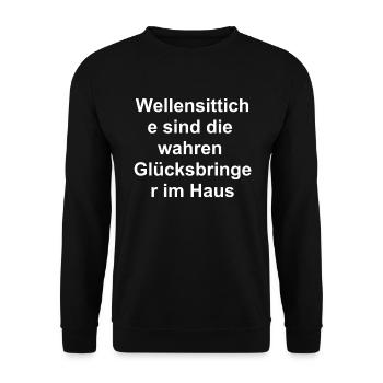 Geschenkidee für Tierfreunde - Unisex Pullover - Schwarz - Vorne - Alina (178cm) & Michal (187cm)