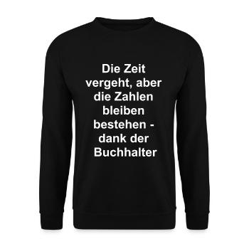 Personalisiertes Buchhalter Geschenk - Unisex Pullover - Schwarz - Vorne - Alina (178cm) & Michal (187cm)