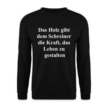 Personalisiertes Geschenk für Zimmermannslehrling - Unisex Pullover - Schwarz - Vorne - Alina (178cm) & Michal (187cm)
