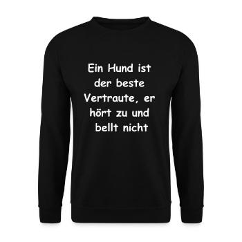 Mein treuer Begleiter - Unisex Pullover - Schwarz - Vorne - Alina (178cm) & Michal (187cm)