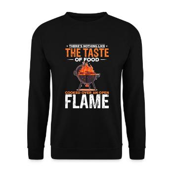 Es gibt nichts Besseres als den Geschmack von Essen, das übergart wird - Unisex Pullover - Schwarz - Vorne - Alina (178cm) & Michal (187cm)
