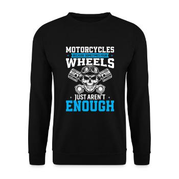 Motos : parce que parfois quatre roues juste ar - Sweat-shirt Unisexe - noir - Devant - Alina (178cm) & Michal (187cm)