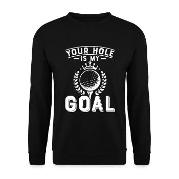 Votre trou est mon objectif - Sweat-shirt Unisexe - noir - Devant - Alina (178cm) & Michal (187cm)