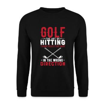 Golf : l’art de frapper des choses vraiment loin - Sweat-shirt Unisexe - noir - Devant - Alina (178cm) & Michal (187cm)