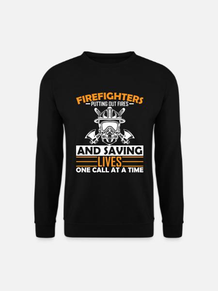 Feuerwehrleute: Brände löschen und Leben retten, - Unisex Pullover - Schwarz