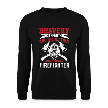 Bravery, strength, and dedication - the qualities - Unisex Sweatshirt - black - Front - Alina (178cm) & Michal (187cm)