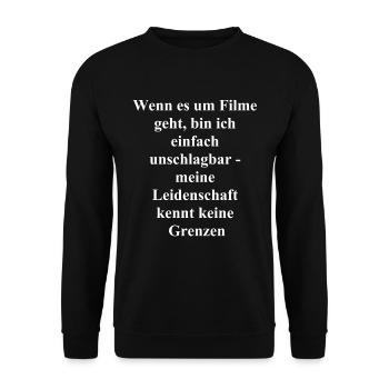 Das ideale Geschenk für jeden Filmfan - Unisex Pullover - Schwarz - Vorne - Alina (178cm) & Michal (187cm)