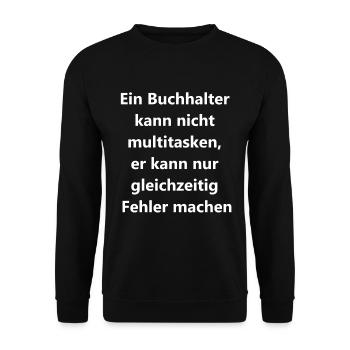 Buchhalter-Geschenk - Unisex Pullover - Schwarz - Vorne - Alina (178cm) & Michal (187cm)