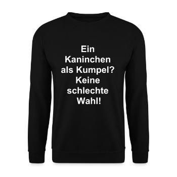 Mein flauschiger Kumpel - Unisex Pullover - Schwarz - Vorne - Alina (178cm) & Michal (187cm)
