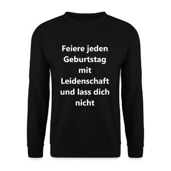 Birthday Joy Gift - Unisex Sweatshirt - black - Front - Alina (178cm) & Michal (187cm)