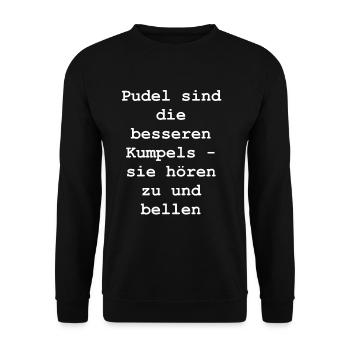 Cadeau partenaire câlin - Sweat-shirt Unisexe - noir - Devant - Alina (178cm) & Michal (187cm)