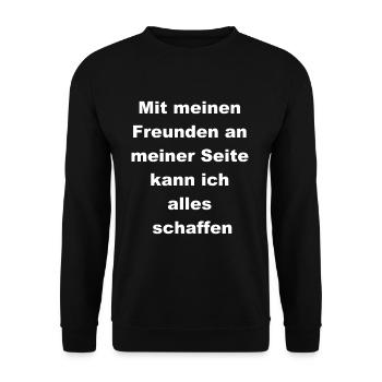 Cadeau super sympa - Sweat-shirt Unisexe - noir - Devant - Alina (178cm) & Michal (187cm)