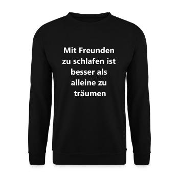 "Sweet Dreams" Gift - Unisex Sweatshirt - black - Front - Alina (178cm) & Michal (187cm)