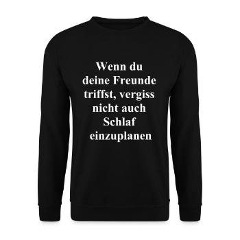 Cadeau « Sleepy Friends » - Sweat-shirt Unisexe - noir - Devant - Alina (178cm) & Michal (187cm)