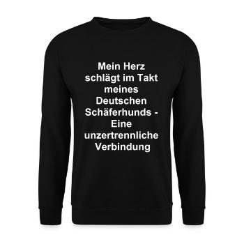 "Unzertrennlich vereint" Geschenk - Unisex Pullover - Schwarz - Vorne - Alina (178cm) & Michal (187cm)