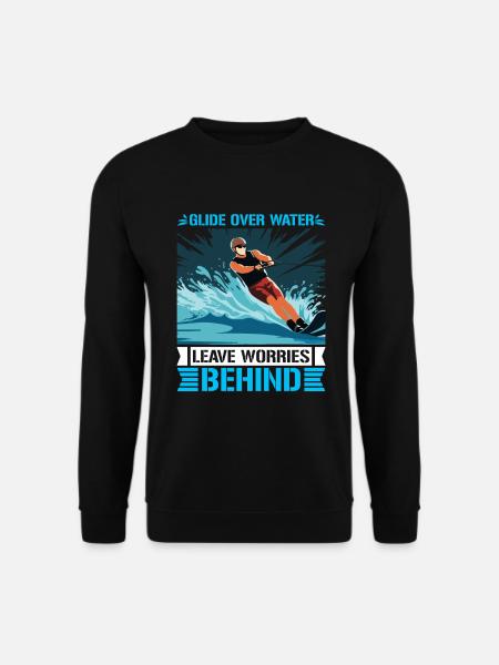 Gleiten Sie über das Wasser, lassen Sie die Sorgen hinter sich. - Unisex Pullover - Schwarz