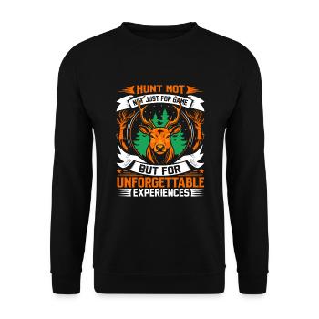 Hunt not just for game, but for unforgettable expe - Unisex Sweatshirt - black - Front - Alina (178cm) & Michal (187cm)